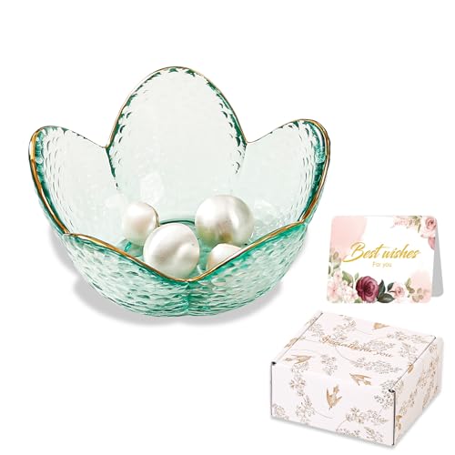 Regalos de amistad para mujer, plato de joyería de vidrio, plato para anillos, bandeja de joyería, lindo organizador de tocador, decoración de habitación, bandeja de joyería, plato de baratijas, linda