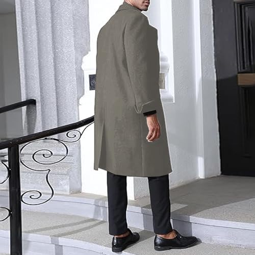 Maiyifu-GJ Men's Wool Blend Long Trench Coat Notched Lapel Double Breasted Winter Warm Overcoat Business Casual Pea Coats3