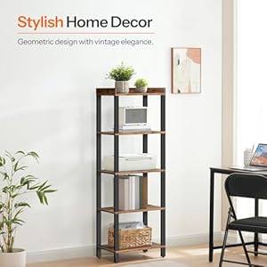 Hoobro5tierstorageladdershelfindustrialstyledisplayracksquarebookshelfwoodencornershelfeasytoinstallforlivingroomstudyroomandentrancerusticbrownandblackbf48cj01 Urban Country Home Decor Hoobro 5 tier storage ladder shelf industrial style display rack square bookshelf wooden corner shelf easy to install for living room study room and entrance rustic brown and black bf48cj01 urban country home decor