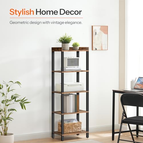 Hoobro5tierstorageladdershelfindustrialstyledisplayracksquarebookshelfwoodencornershelfeasytoinstallforlivingroomstudyroomandentrancerusticbrownandblackbf48cj01 Urban Country Home Decor Hoobro 5 tier storage ladder shelf industrial style display rack square bookshelf wooden corner shelf easy to install for living room study room and entrance rustic brown and black bf48cj01 urban country home decor