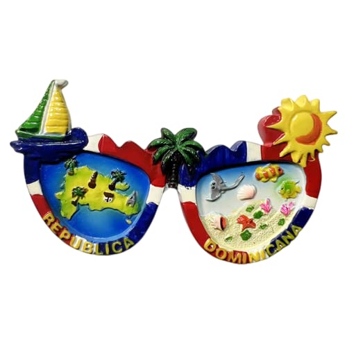 Magnete da frigorifero della Repubblica Dominicana, souvenir 3D, decorazione magnetica per frigorifero, collezione artigianale
