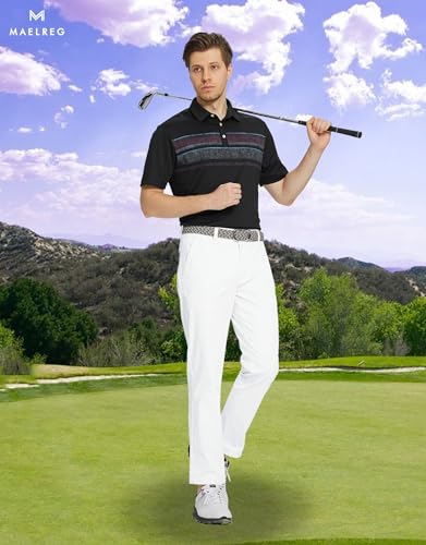 Image of M MAELREG Golf Pants Men Quick Dry - 30 inch /32 inch /34 inch Stretch Lightweight 5 Pockets Water-Resistant Casual Mens Dress Pants