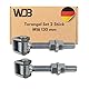WDB - Torangel Regulierbar Verzinkt - Scharniere Gartentor - Scharniere Schwerlast - Toranlage - Torscharniere Hängescharniere - 2 Stück Einstellbares Torscharnier M16 130 mm