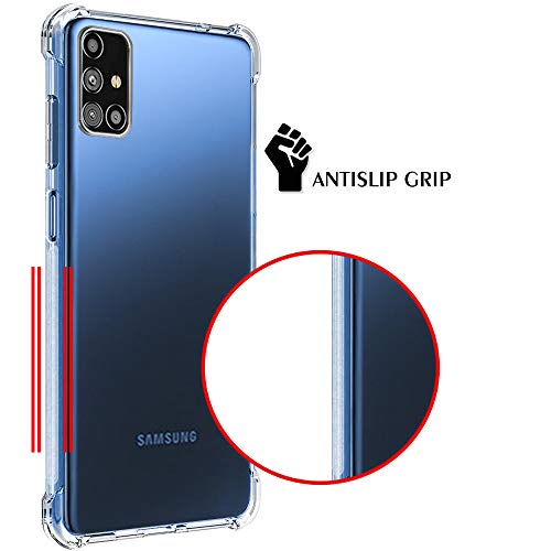 Image of TheGiftKart Transparent Crystal Clear Back Cover Case for Samsung Galaxy M51 | Shockproof Soft TPU Case | Cushioned Edges for Ultimate Protection Back Cover Case (TPU, Transparent)