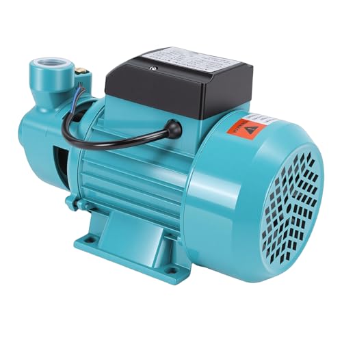 ASHATA Pompe de Transfert D'eau Centrifuge, Puissance 0.75 Chevaux, Levage de 50m pour L'irrigation Domestique en Aluminium