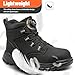 Imagen de KOIFISH Botas de Seguridad para Hombre Mujer Zapatos de Seguridad Cómodos Ligeras Botas de Trabajo con Puntera de Acero Antideslizante Negro 45