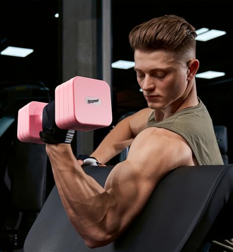 Image of 15LB 20LB 30LB 40LB 50LB Adjustable Dumbbell Set Free Weights Dumbbells Set for Women Men Hand Weights Sets Adjust Dumbbell Weight Sets for Home Gym Exercise Workout Strength Training Equipments