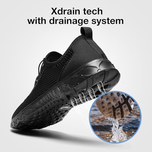 Image of ALEADER Men's Stylish Water Shoes, Quick-Dry Xdrain Water Sneakers, Lightweight & Comfort Footed