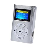 Start Mini Metal Protable USB Mini LCD Screen MP3 Player Support 32GB Micro SD TF Card-Silver