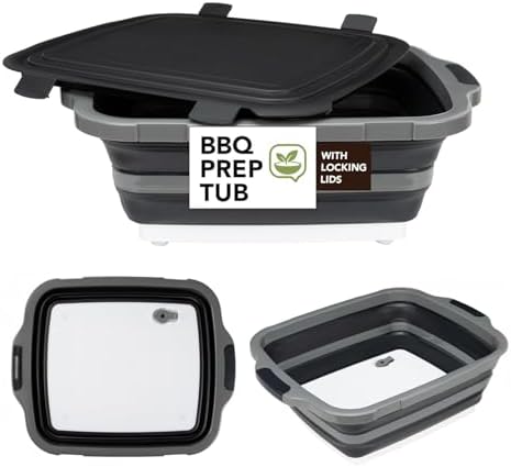 2Pcs 16L Contenedor Plegable para BBQ con Tapa miniatura 3