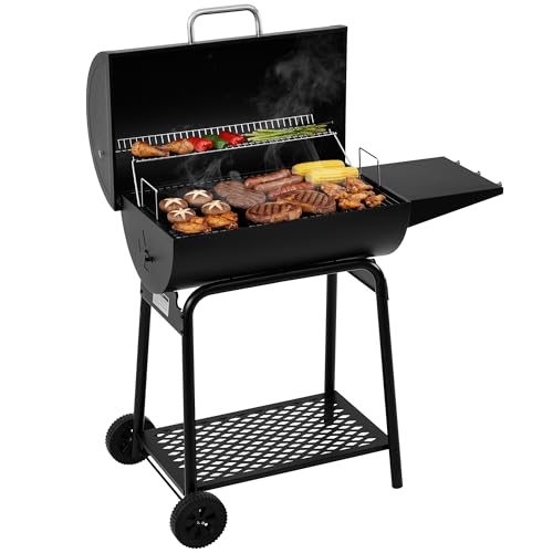 Royal Gourmet CC1830 28 Inch Barrel Charcoal Grill with Warming Rack, Outdoor BBQ Grill with 626 Sq....