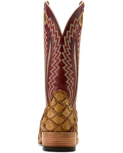 ARIAT Men's Futurity Fame Exotic Pirarucu Western Boot Square Toe - 10058165 9 EE US Brown3