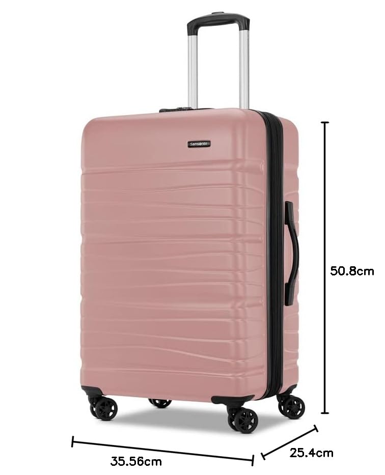 Image of Samsonite Evolve SE Hardside Expandable Spinner Luggage, Rose Gold, Carry-on Spinner, Evolve Se Hardside Expandable Luggage With Double Spinner Wheels