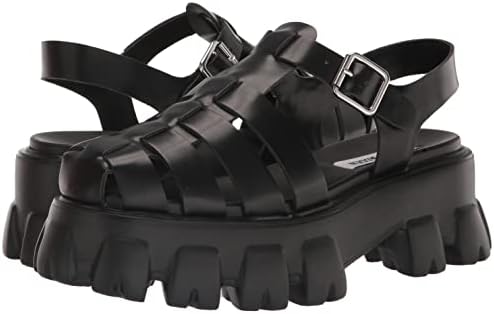 Steve Madden Women's Echo Fisherman Sandal, Black, 8.5 | Image 6