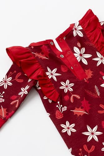 Image of MONICA + ANDY Double Ruffle Romper, 100% Organic Baby Clothes for Girls, Baby Onesie, Newborn, Infant & Toddler Sizes