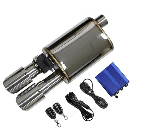Tuyau d'échappement en acier inoxydable 76mm avec buse silencieux et clapet électrique droit