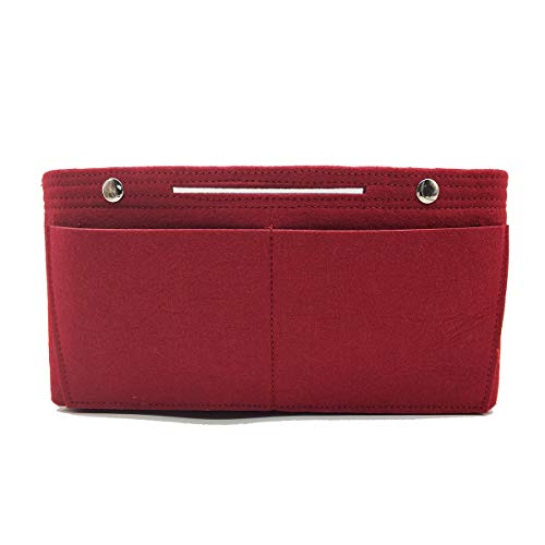 Lexsion Felt Purse Organizer Insert Bag Organizer Multi Pocket Bag In Bag Organizer For Tote & Handbag Shaper 8008 Vine Red M #TOP2