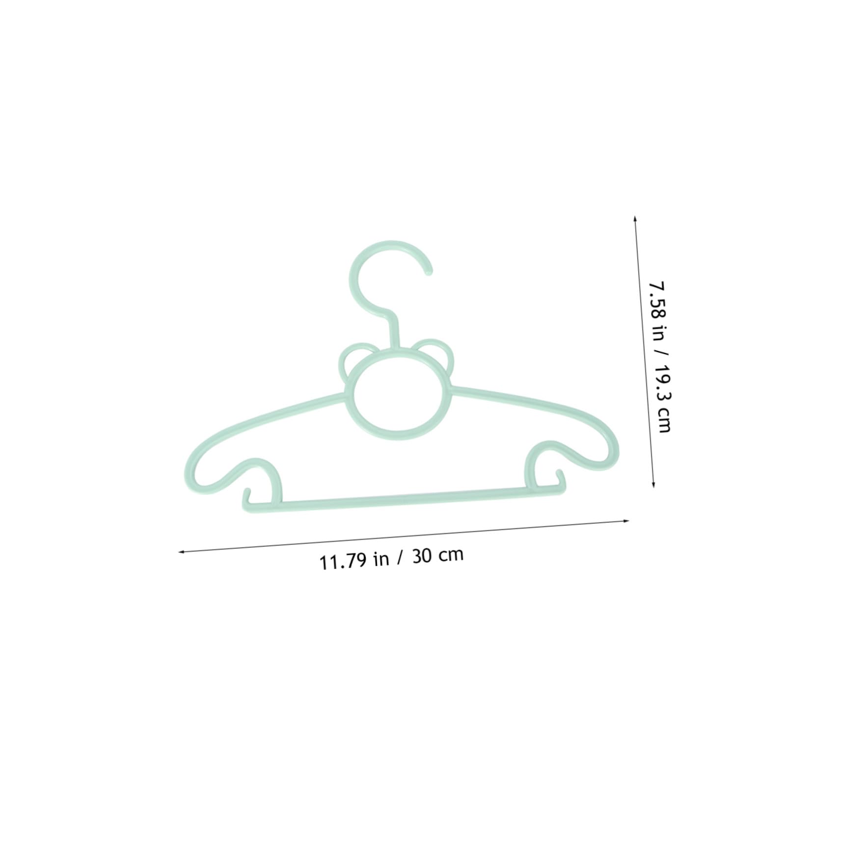 SOLUSTRE 10 Piezas Percha Infantil Antideslizante de Plástico Diseño de Caricatura para Ropa de Niña para Organización de Armarios y Secado de Color Verde