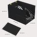Aokeyee Waterproof Cat Litter Box Enclosure Splash Guard with Removable PVC Mat, Foldable Black Pet Litter Box Shield with 2 Hooks