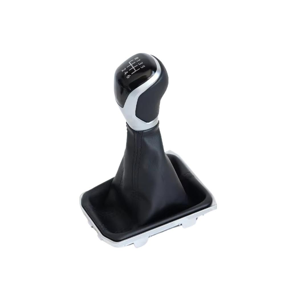 POANBCGY Auto Parts Manual 5 6-Speed Gear Shift Knob Lever Stick Leather Boot for Tiguan 5NB711113F(6 Speed)