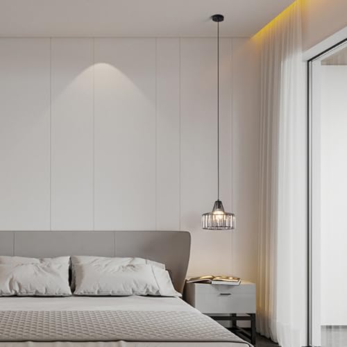 Lámpara colgante E27 de cristal retro para crear un ambiente industrial cálido en el salón