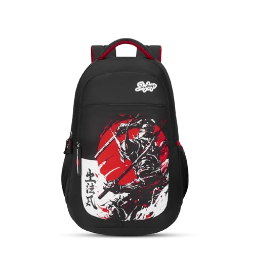 Image of Skybags Kenshi 34L Casual Backpack for Boys & Girls with 3 Compartments & Adjustable Shoulder Strap | Quick Access Front Pocket | Rain Cover | Perfect for School & Travel - Unisex