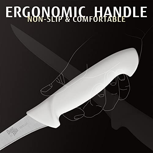 Dimoedge 6 Inch Professional Boning Knife, Super Sharp Deboning Knife With Ergonomic Handle(White) #TOP4