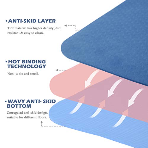 Umineux B08RDL65CL_CA NARF Yoga Mat Extra Thick 1/3'' Non Slip Yoga Mats thumb #6