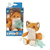 Dr. Brown's Lovey Pacifier and Teether Holder, 0 Months+, Fox with Teal