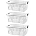 astor24 PREMIUM 3er XXL Set Aufbewahrungsbox transparent Organizer mit Deckel stapelbar. Ideal für Büro, Kinderzimmer, Küche & Werkstatt (3er Set 32 Liter) MI 4 günstig Kaufen-astor24 PREMIUM 3er XXL Set Aufbewahrungsbox transparent Organizer mit Deckel stapelbar. Ideal für Büro, Kinderzimmer, Küche & Werkstatt (3er Set 32 Liter)