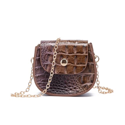 Pochette de soirée pour femme compacte en cuir crocodile pour ranger tous vos essentiels