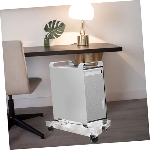 Soporte móvil para CPU con ruedas, carrito ajustable para torre de computadora de escritorio, soporte móvil para CPU para uso en alfombra, ideal para oficina en casa miniatura 6