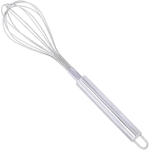 Batedor Fouet Misturador de Ovos em Aço Inox, Útil Para Diversas Receitas Como Massas de Bolo, Tortas, Pães, Cremes, Claras em Neve,Excelente Durabilidade e Belo Design