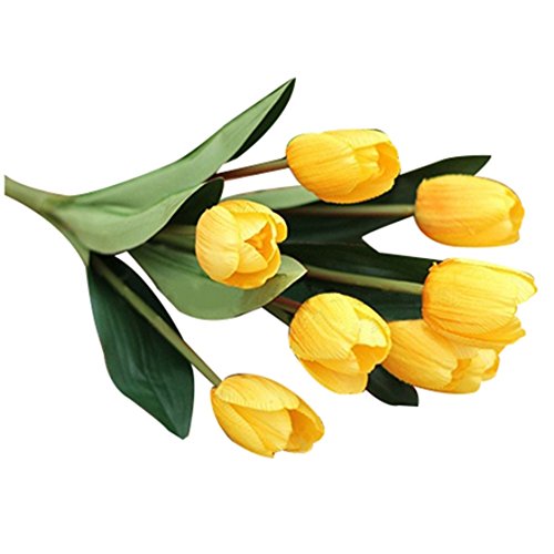 Nirmon 1 Bouquet 9 Têtes Faux Tulip Artificielle Fleur De Soie Bureau à La Maison De Mariage Décor Magnifique Cover