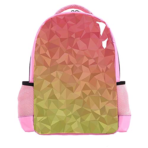 Sac à dos léger enfants motif rayé rose pour garçons et filles