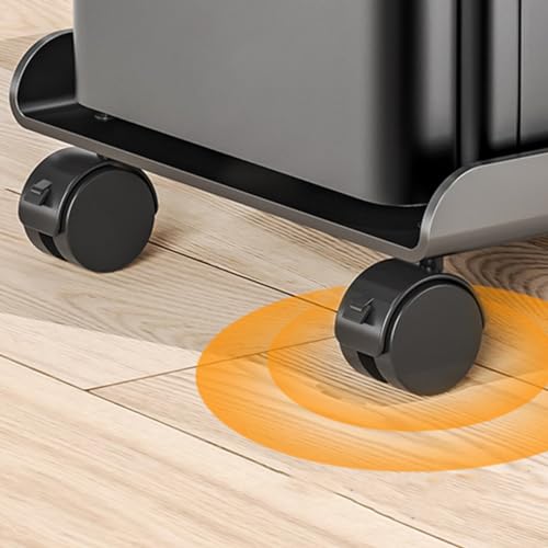 Soporte móvil para torre de computadora ARTIBETTER con ruedas bloqueables y altura ajustable, soporte universal para CPU para oficina en casa y debajo del escritorio miniatura 7