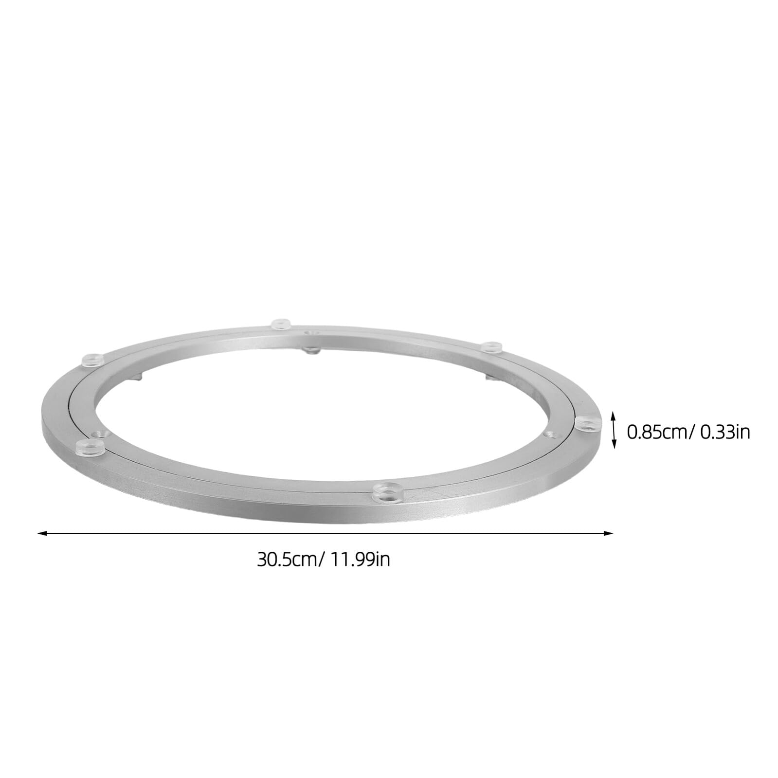 Angoily Plato Giratorio de Aleación de Aluminio 30 CM Cojinetes de Alta Resistencia Base Giratoria Silenciosa para Mesa de Comedor Resistente a Aceite y Polvo Adecuado para Cocina y
