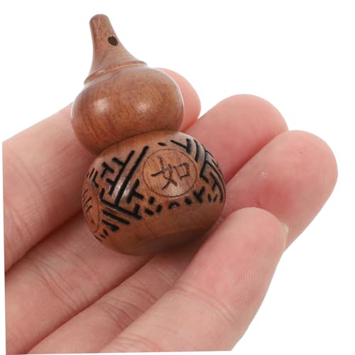Sachet de madera con escultura calabaza 2 pcs miniatura 3