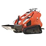 Stand-On Mini Skid Steer Loader with 13.5 Hp EPA Gasoline Engine, Track Steer Slip Loader with Radiator, Compact Skid Steer Loader for Farm, Tight Space and Farm, US Inventory