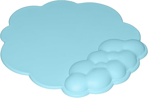 JIKIOU Alfombrilla de mouse con superficie de cuero, reposamuñecas con espuma viscoelástica, base de poliuretano antideslizante para el hogar,