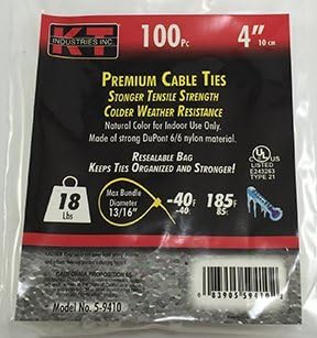 2745285 5-9416 4-Inch Cable Ties, Ultra Light Duty, Red, 100-Pack image 4