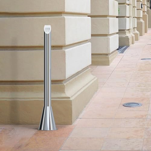 Image of AIWFL Stainless Steel Butt Receptacle Disposal Outdoor Floor Standing Ash Bin Commercial Trash Can for Homes Offices Restaurants Bars Convenience Stores