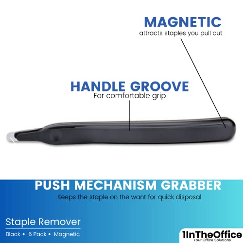 1Intheoffice Staple Remover, Magnetic Staple Remover Stick, Easy Staple Puller, (6 Pack) #TOP28
