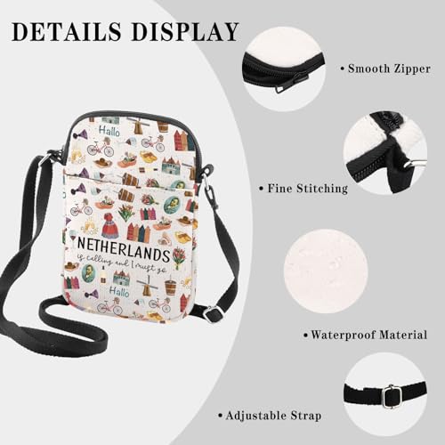 Netherlands Holland Dutch Souvenir Gift Bachelorette Party Gift Netherlands Is Calling I Must Go Travel Makeup Bag3