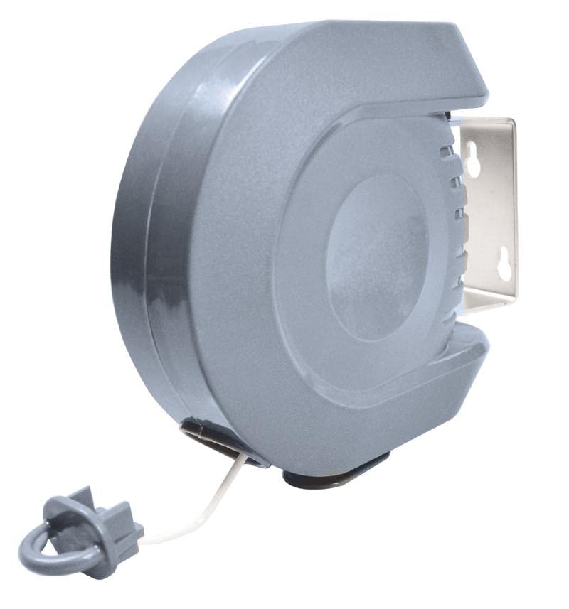 Retractable Washing Line 15m, Wall Mounted Clothes Line, Extendable Laundry Line, Automatic Reel, Indoor & Outdoor Use