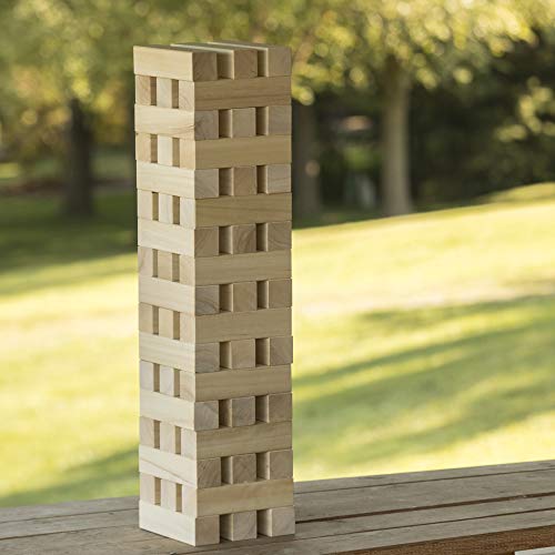 Triumph Giant Tumble Tower - Includes 51 Solid Wood Tumble Blocks And Carry Bag #TOP6