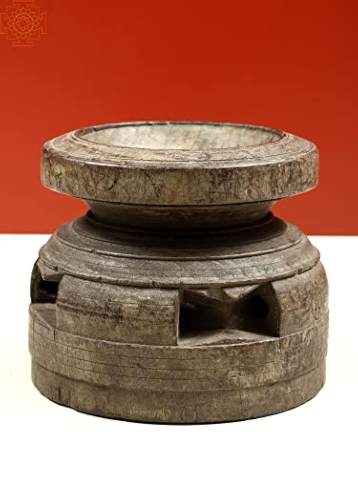 Vintage Wooden Candle Stand 5 Inch
