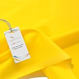 TOLKO 50cm Baumwollstoff Meterware uni | Popeline Stoff aus ÖkoTex Baumwolle in leuchtenden Farben | Kleiderstoff Dekostoff Vorhangstoff Bezugsstoff Patchwork Kinder Stoffe zum Nähen (Gelb)