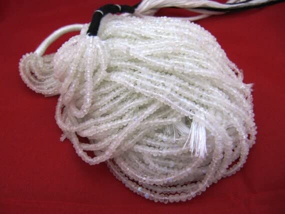 Pierre de lune arc-en-ciel perles facettées 4-5mm pour réparer et personnaliser un bijou