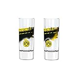 Material: Glas Borussia Dortmund BVB-Schnapsglas mit Südtribüne (2 Stück)